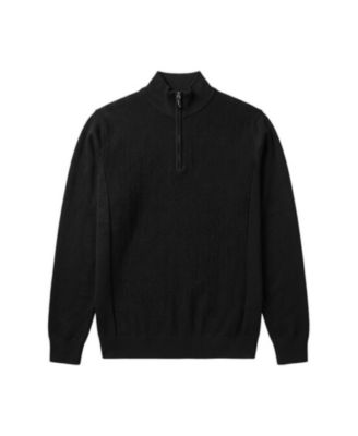 Men's Regular-Fit Quarter-Zip Mock-Neck Sweater