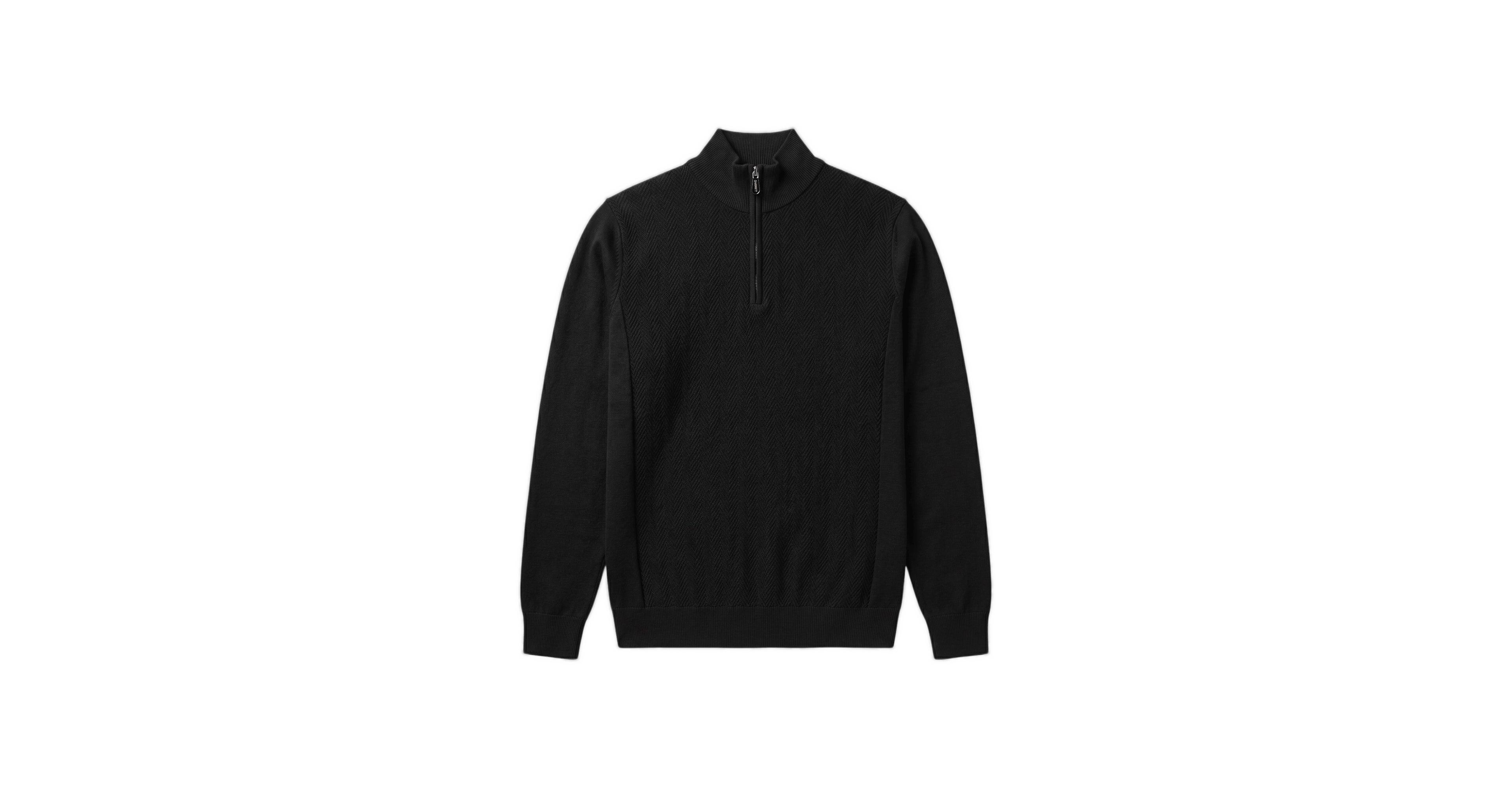 Garnet Men's Regular-Fit Quarter-Zip Mock-Neck Sweater