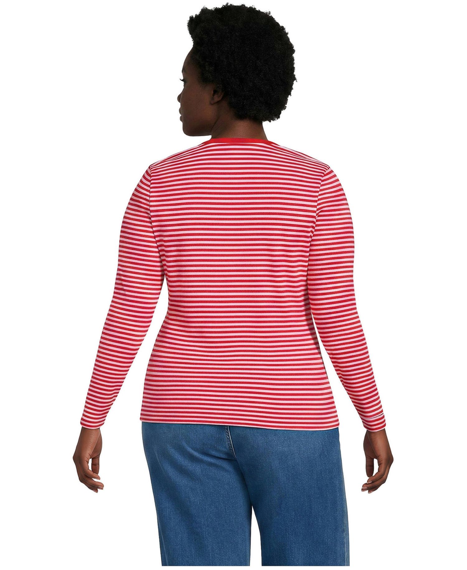 Plus Size Long Sleeve Micro Rib T-Shirt