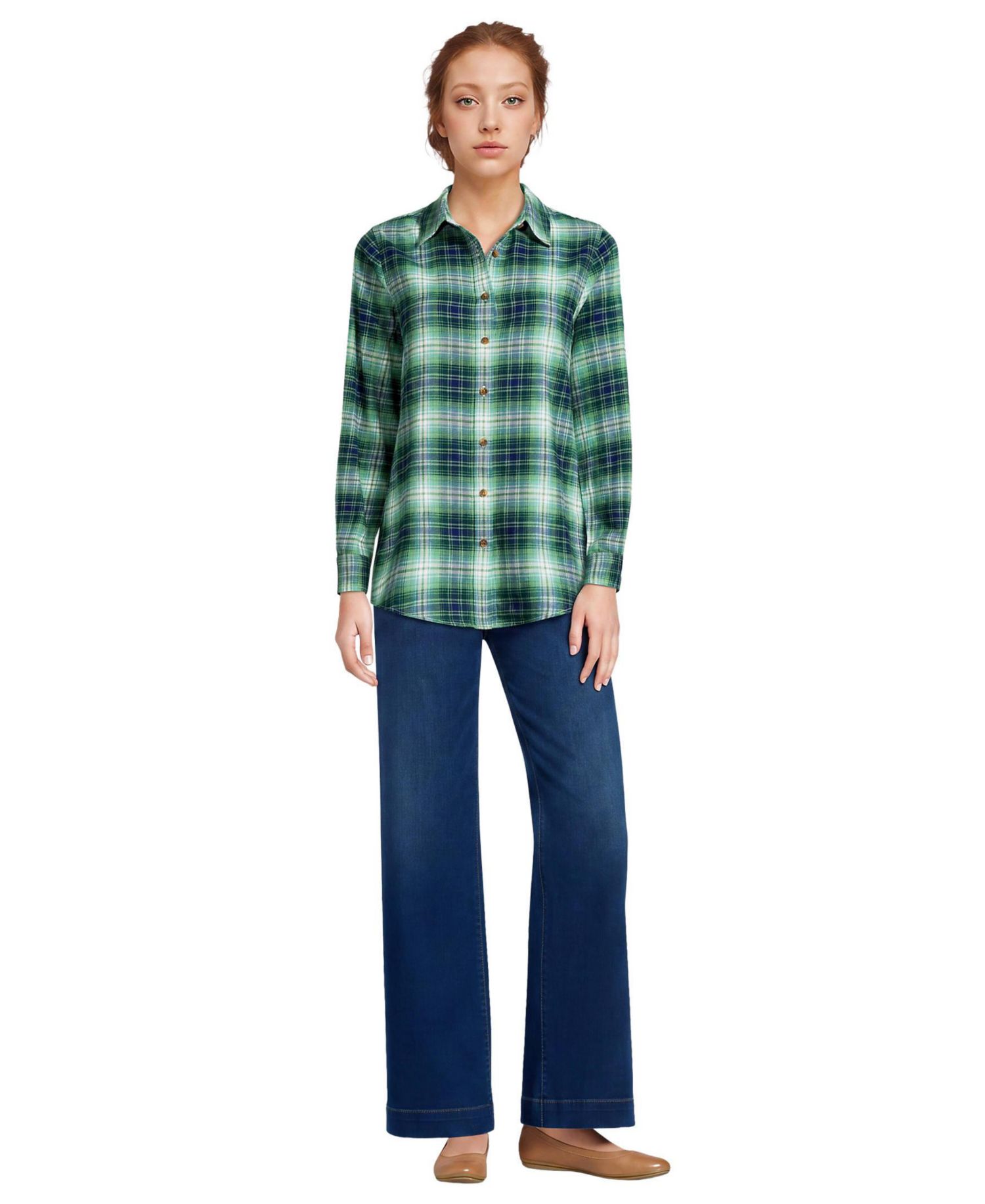 Women's Flannel Boyfriend Long Sleeve Shirt
