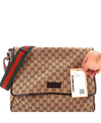 Medium Web Strap Flap Messenger GG Canvas