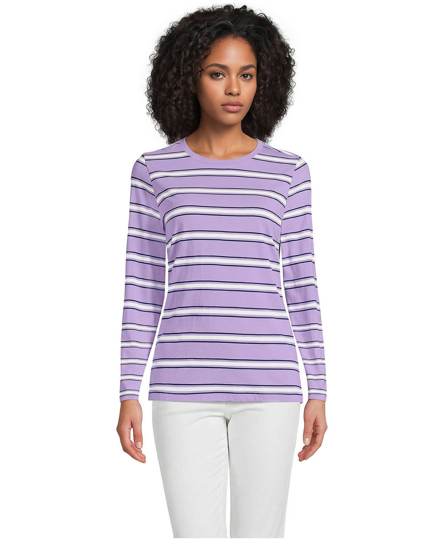 Women's Supima Cotton Long Sleeve Crewneck T-Shirt