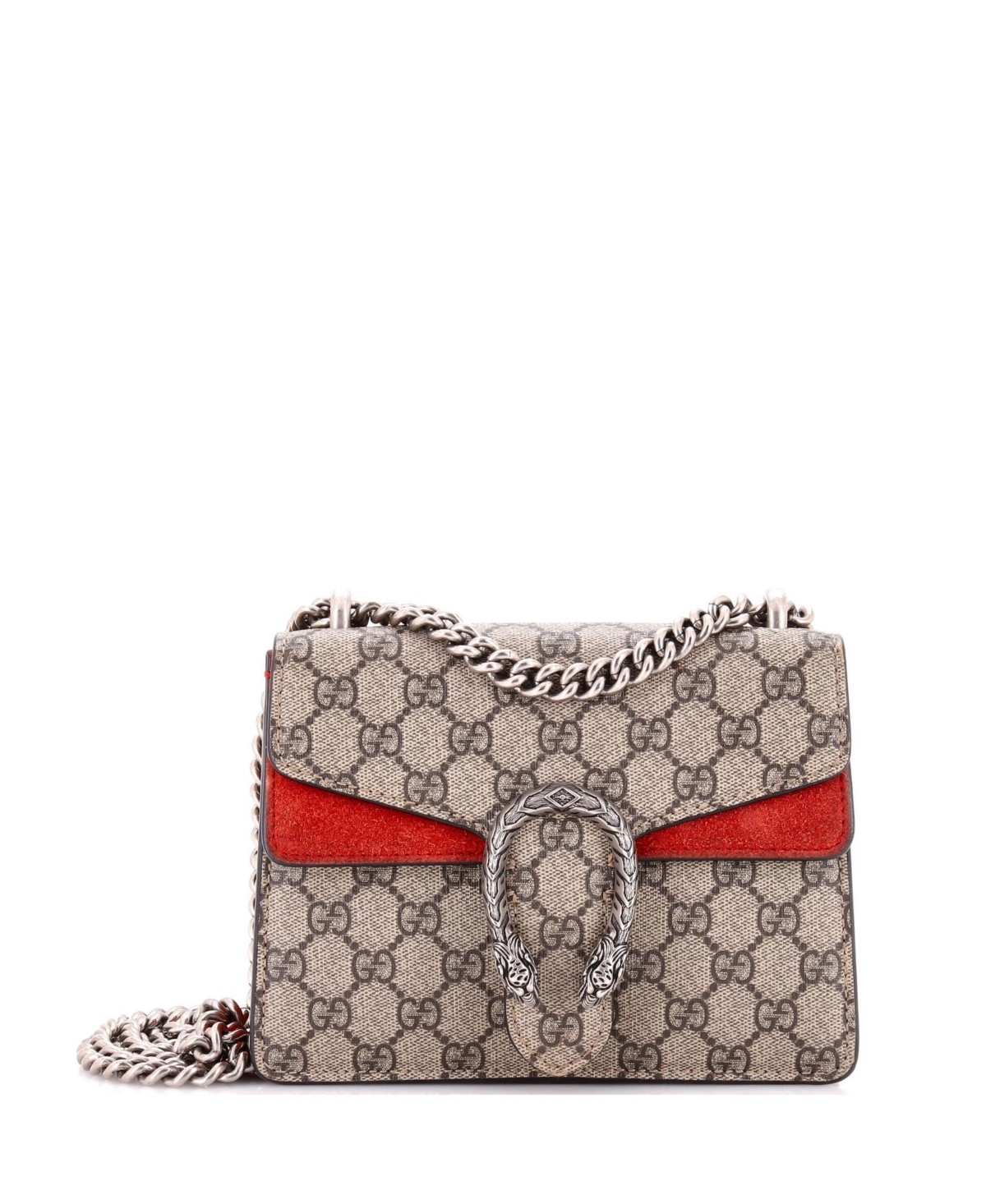 Pre-Owned Gucci Mini Dionysus Bag Gg Coated Canvas - Brown