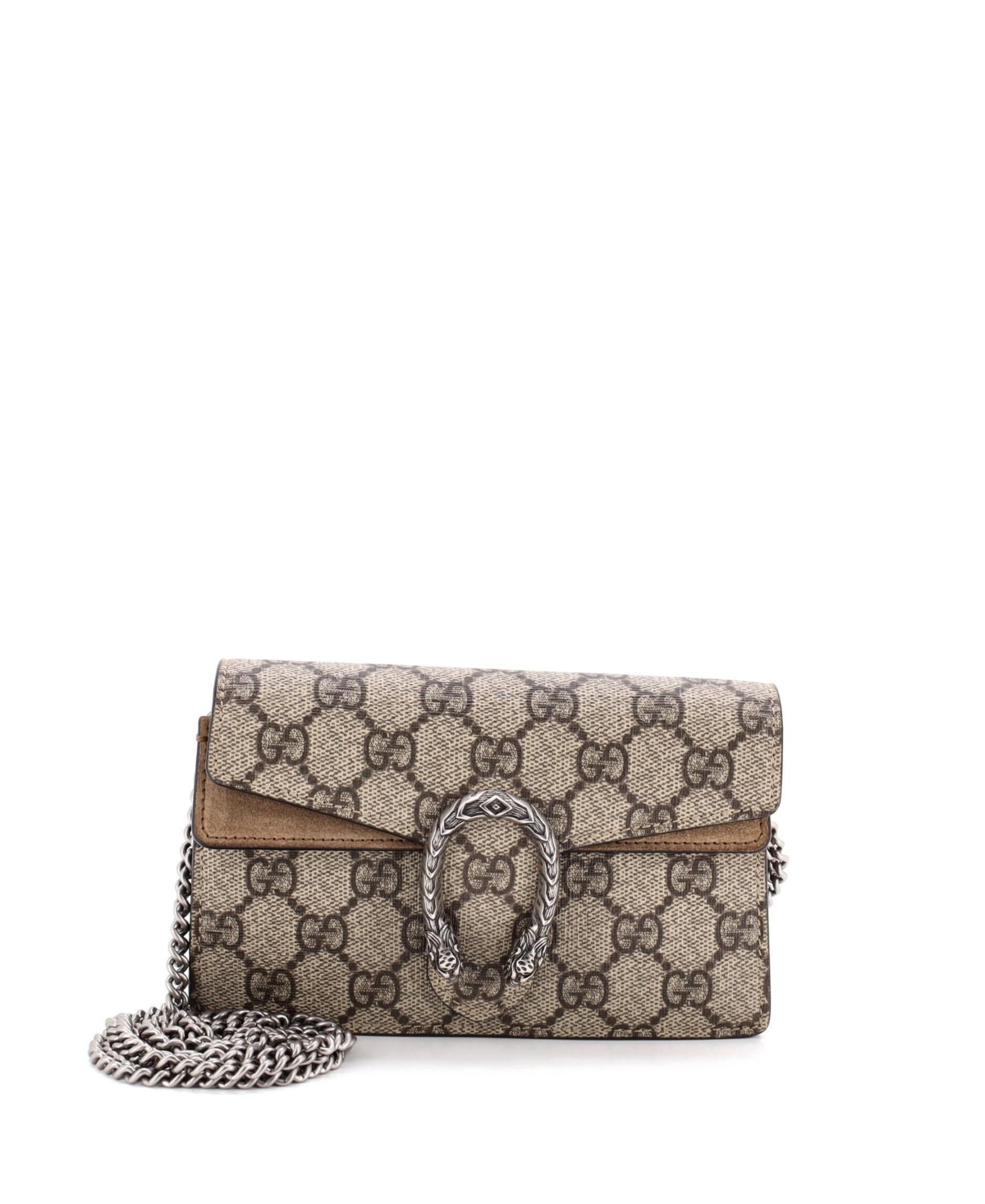 Pre-Owned Gucci Super Mini Dionysus Bag Gg Coated Canvas - Brown