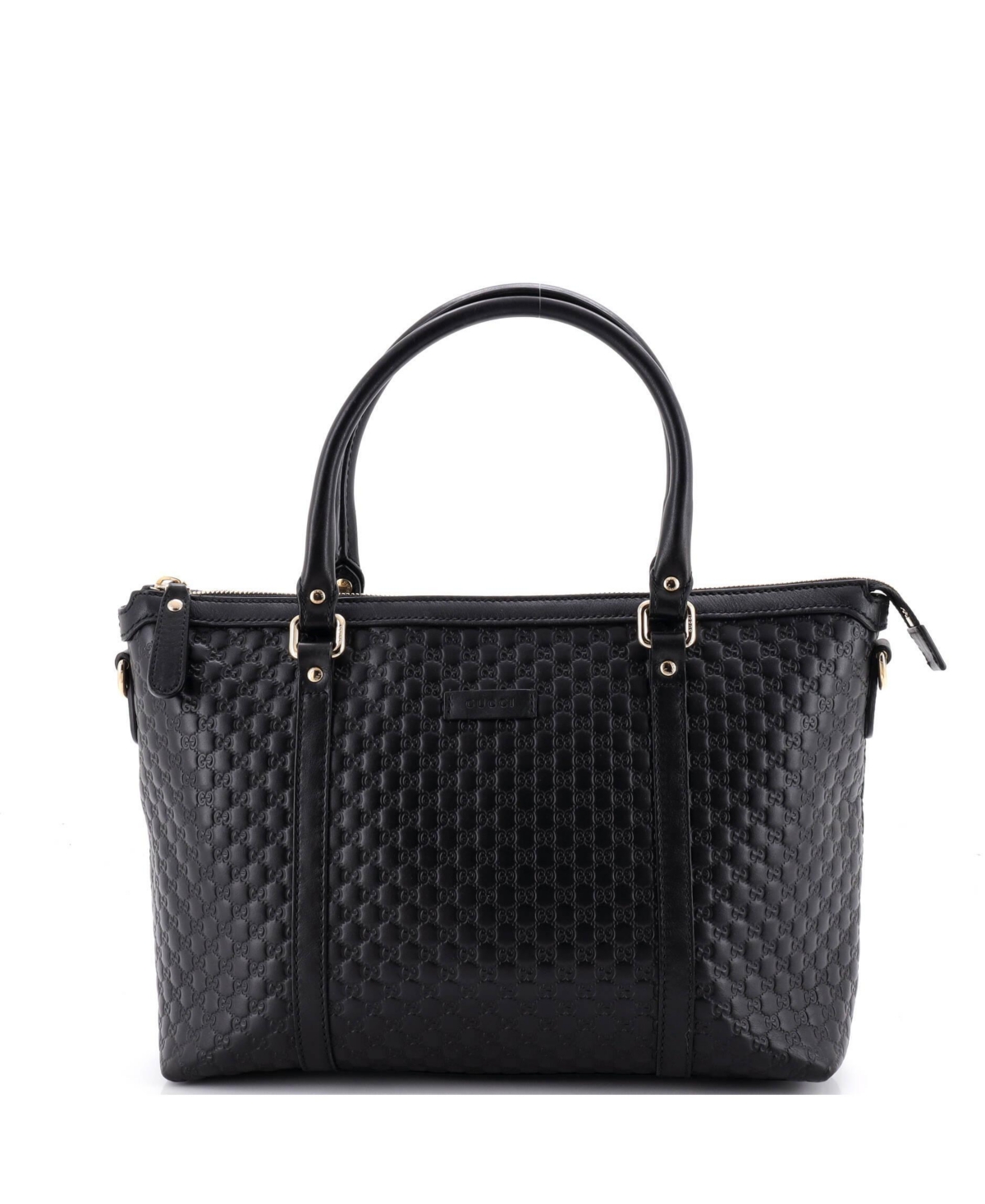 Pre-Owned Gucci Small Margaux Tote Microguccissima Leather - Black