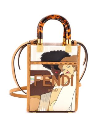 Mini Sunshine Shopper Tote Printed Zucca Coated Canvas