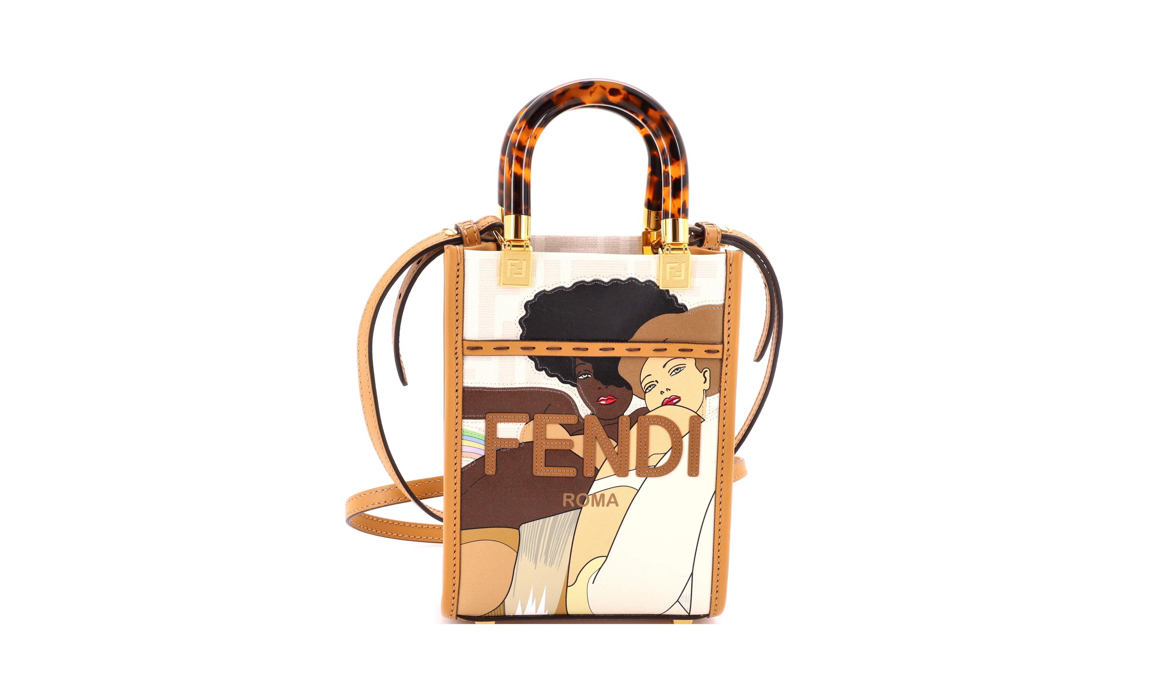 Pre-Owned Fendi Mini Sunshine Shopper Tote Printed Zucca Coated Canvas