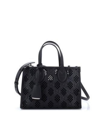 Small Convertible Tote GG Debossed Laser Cut Leather