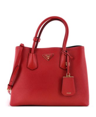 Medium Cuir Double Tote Saffiano Leather