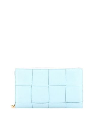 Long Cassette Intrecciato Weaving Zip Around Wallet