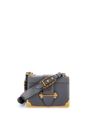 Small Cahier Crossbody Bag Leather and Saffiano Leather