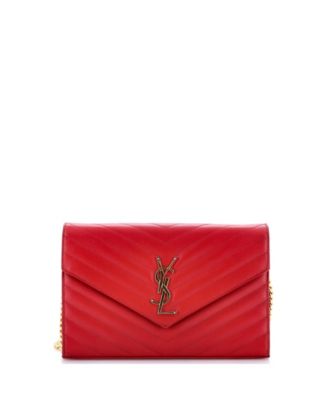 Medium Classic Monogram Wallet on Chain Matelasse Chevron Leather