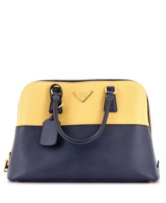 Medium Bicolor Promenade Bag Saffiano Leather
