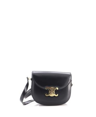 Triomphe Besace Clea Flap Bag Leather