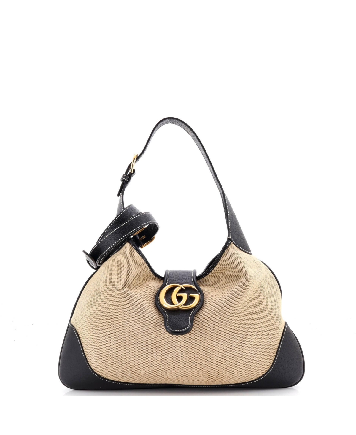 Pre-Owned Gucci Medium Aphrodite Shoulder Bag Canvas and Leather - Natural