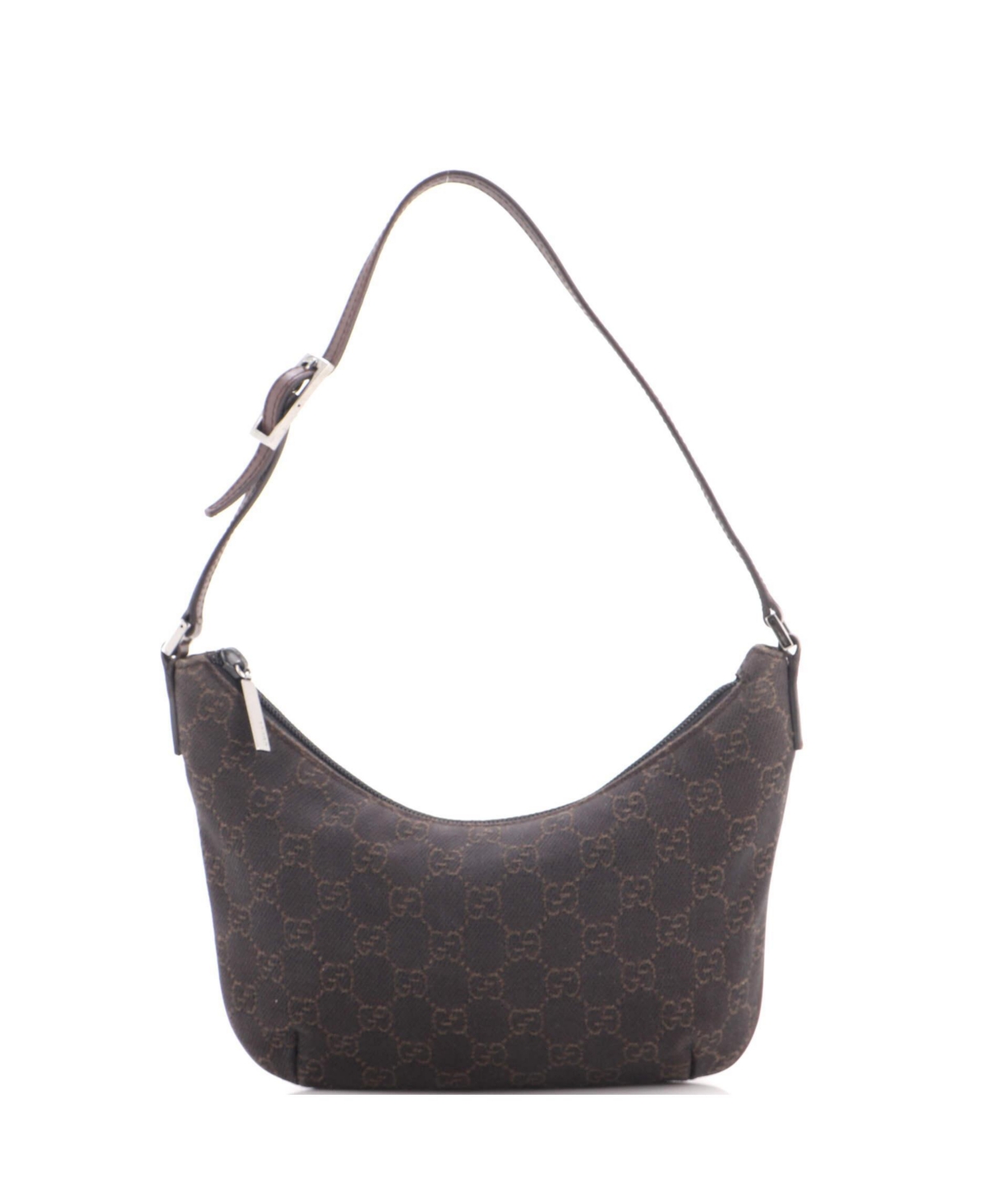 Pre-Owned Gucci Small Vintage Pochette Shoulder Bag Gg Canvas - Brown