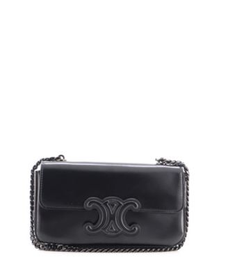 Small Triomphe Chain Shoulder Bag Leather