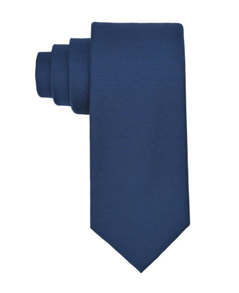 Мужской галстук Calvin Klein Stefan Solid Classic Tie, цвет: Тёмно-синий