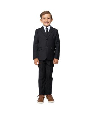 Big Boys 007 Slim Fit 5-Piece Shirt, Tie, Jacket, Vest and Pants Suit Set