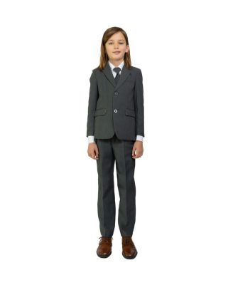 Big Boys 007 Slim Fit 5-Piece Shirt, Tie, Jacket, Vest and Pants Suit Set