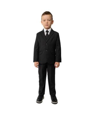 Toddler Boys 007 Slim Fit 5-Piece Shirt, Tie, Jacket, Vest and Pants Suit Set
