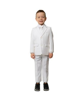 Toddler Boys 007 Slim Fit 5-Piece Shirt, Tie, Jacket, Vest and Pants Suit Set