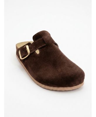 Women's Gons Suede Leather Clogs