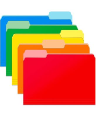 120 Pack Colored File Folders 13 Cut Tab Letter Size Office School Organization