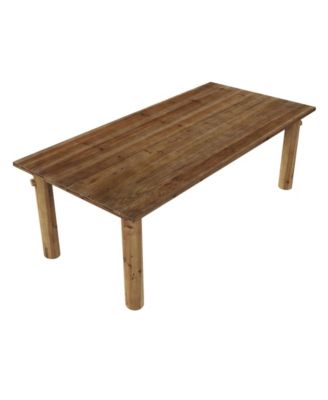 Modern Solid Wood Kitchen Table with Rectangle Design for 6 Person Seating