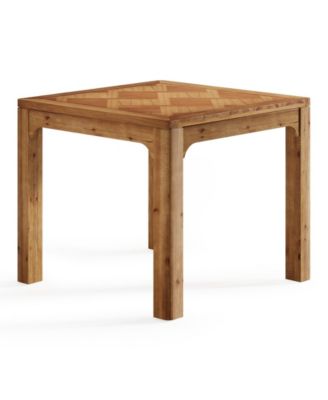 Solid Wood Kitchen Table with 3D Textured Surface for Dining Area