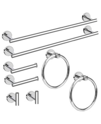 8 Piece 24"Bathroom Hardware Set Towel Bar