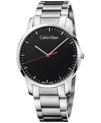 Calvin Klein City Black Dial Silver Steel Strap Watch for Men - K2G2G141 main image 1