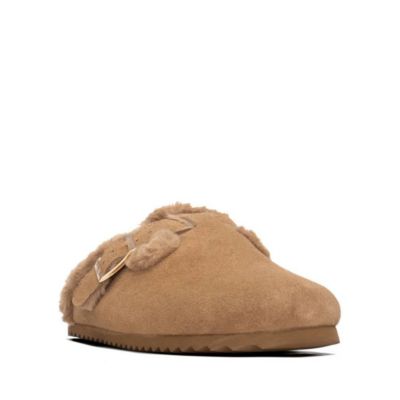 Women's Suede Round-Toe Clogs
