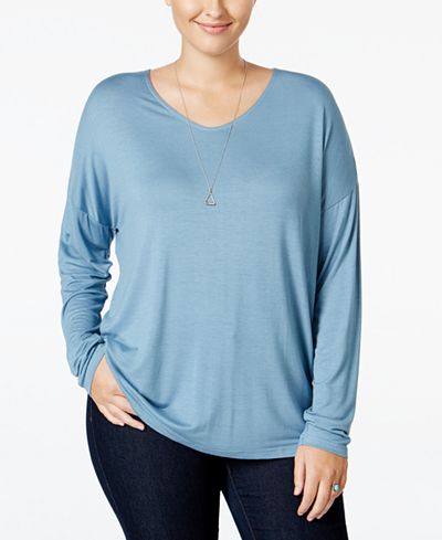 Extra Touch Trendy Plus Size Strappy-Back Top