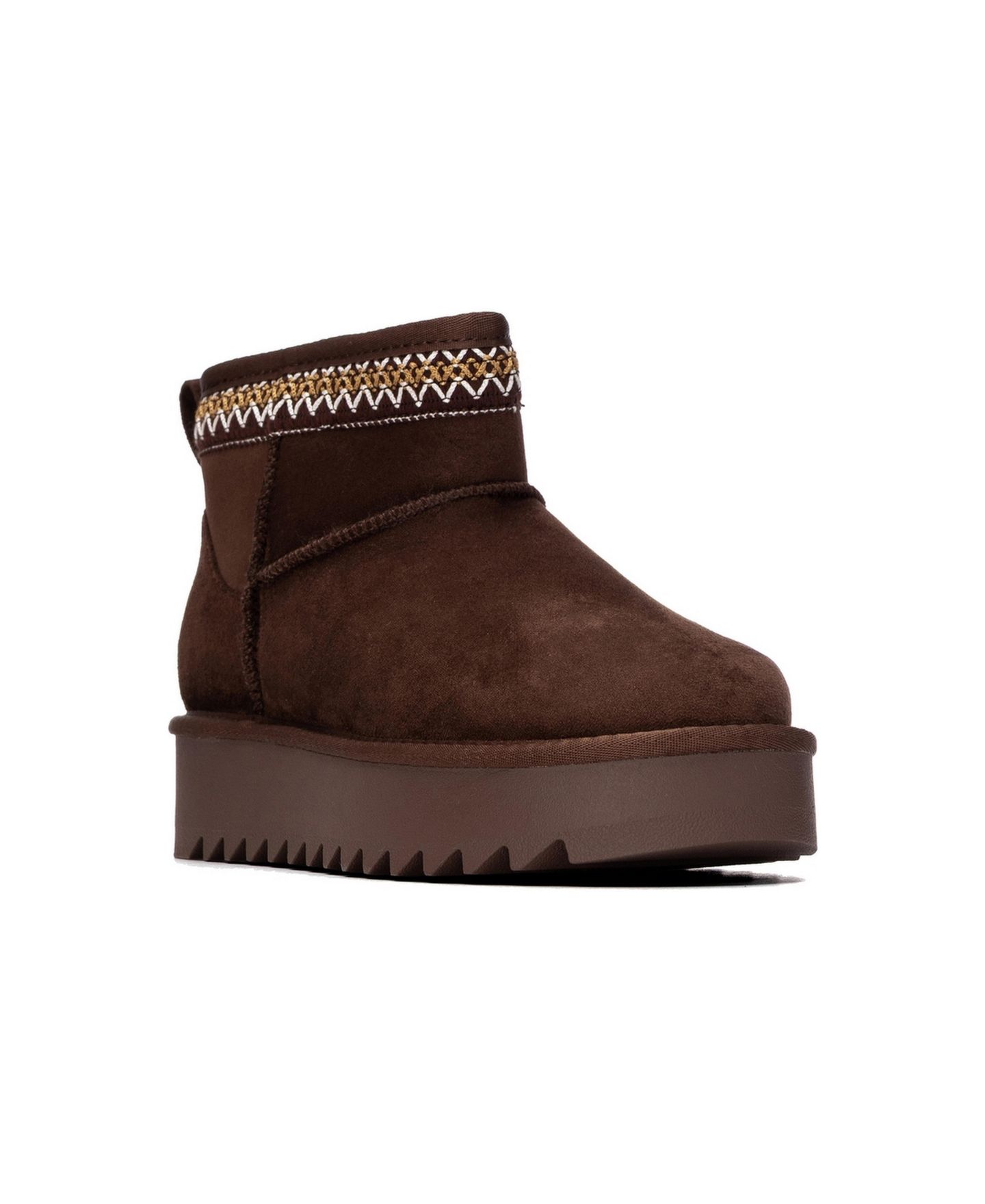 Женские ботинки XTI Platform Suede Ankle Booties Refresh Collection, цвет: Коричневый — фото 1