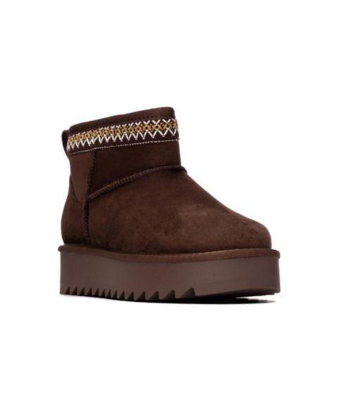 Женские ботинки XTI Platform Suede Ankle Booties Refresh Collection, цвет: Коричневый