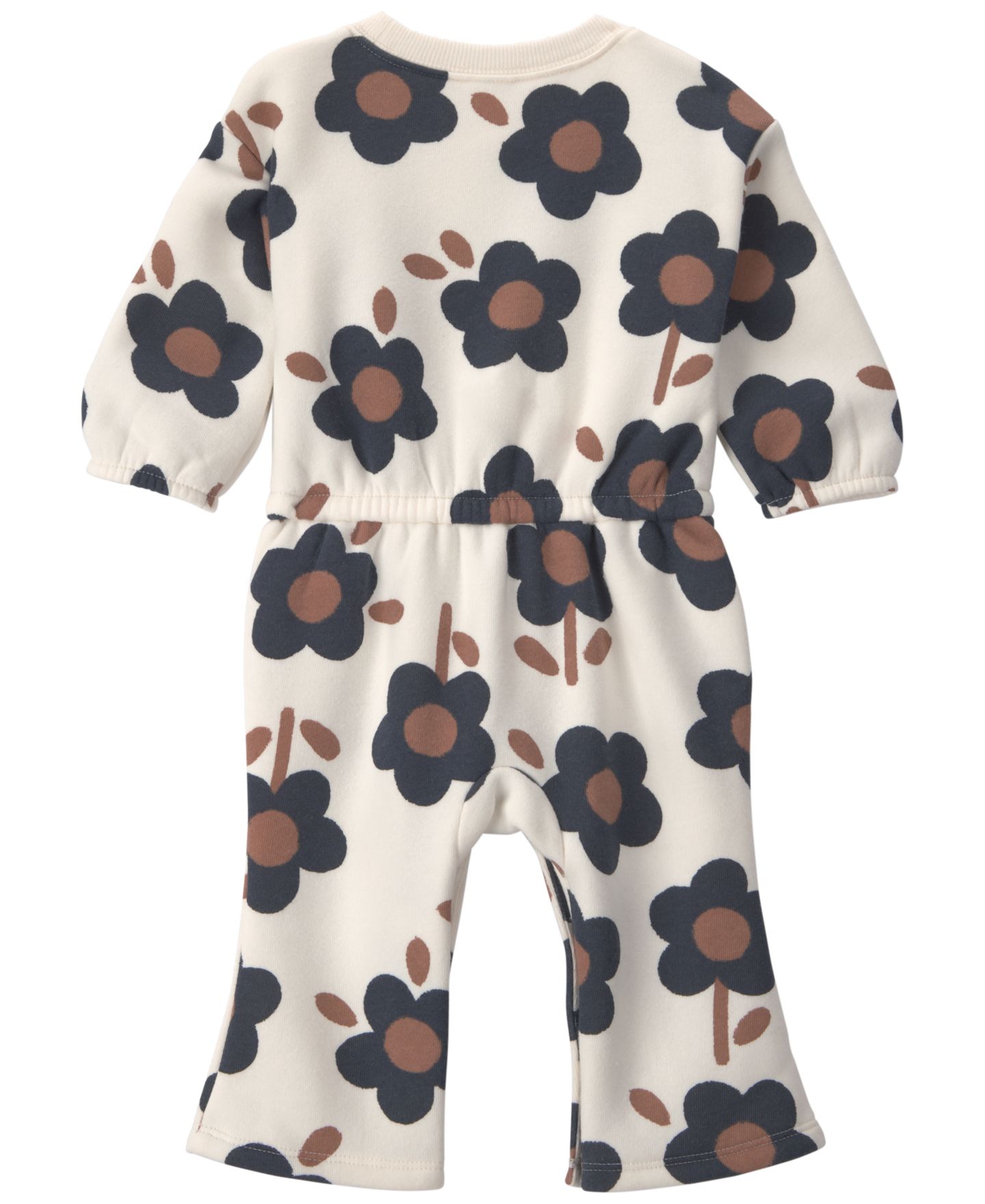 Комбинезон Carter's Floral-Print Long-Sleeve для девочек-малышей, цвет: Кремовый / Чёрный — фото 2