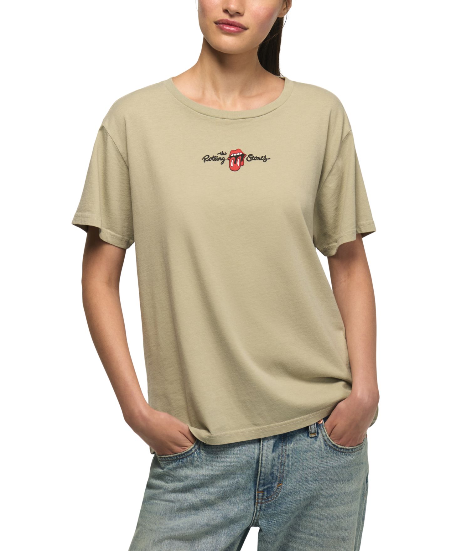 Женский топ Lucky Brand Rolling Stones Graphic Boyfriend, цвет: Belgian Block — фото 1