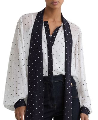 Women's Arial Tie-Neck Long-Sleeve Blouse