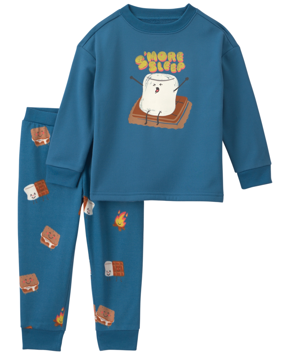 Carter's Toddler Boys' 2T-5T S'More Sleep Long-Sleeve Pajama, 2-Piece Set - Blue
