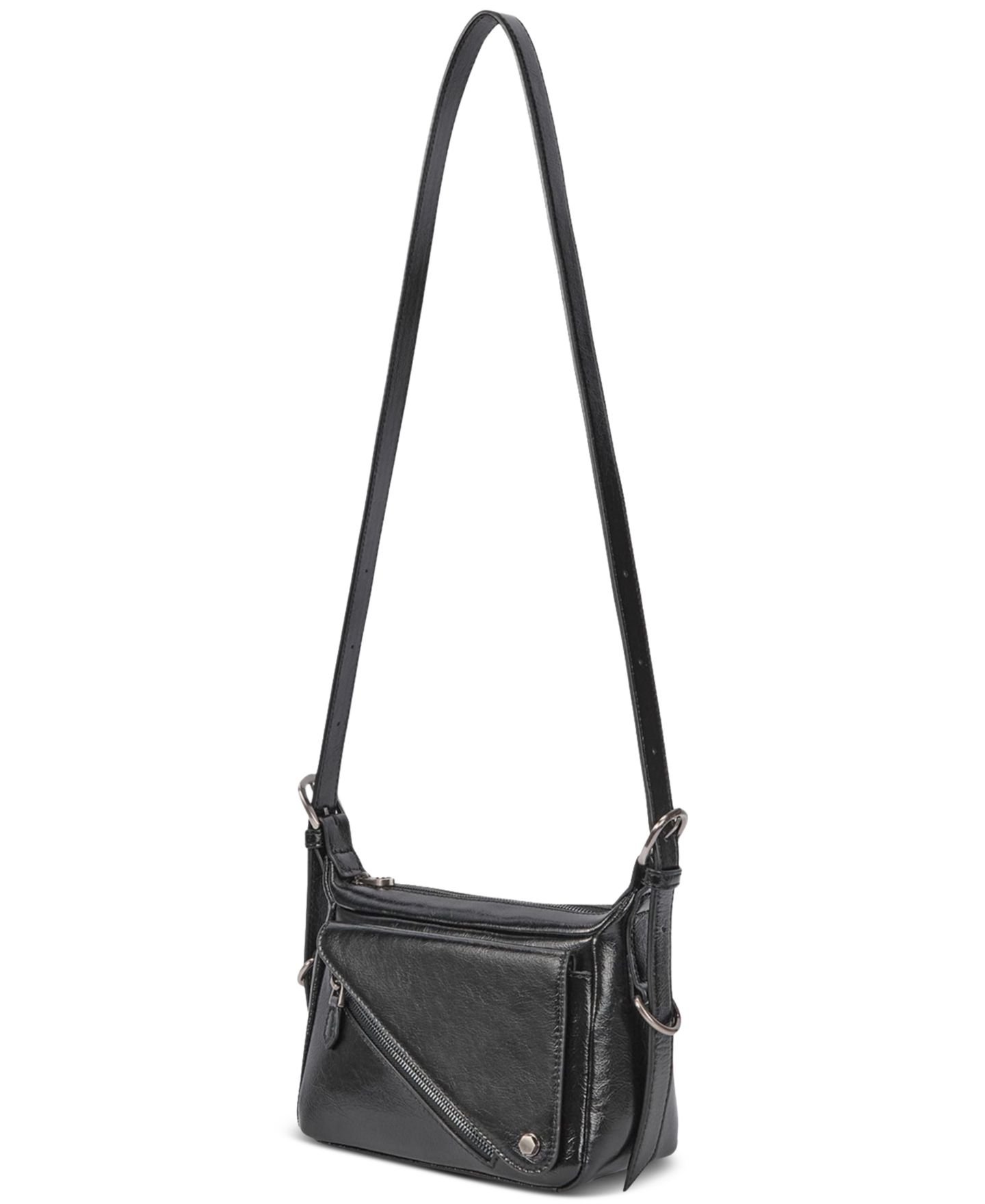 Женская сумка orYANY Moto Small Leather Crossbody, цвет: Чёрный — фото 3