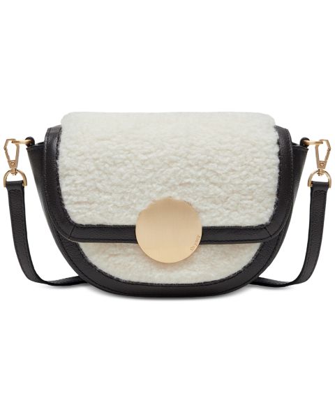 Женская сумка orYANY Lottie Eco Fur Small Crossbody, цвет: Слоновая кость
