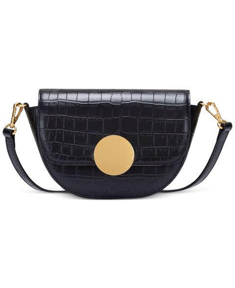 Женская сумка orYANY Lottie Small Croco Convertible Crossbody, цвет: Чёрный