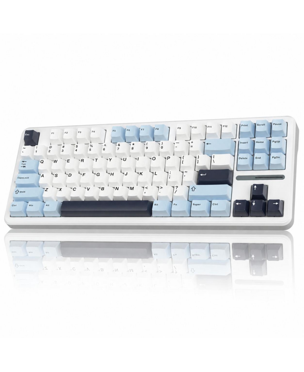Lofree Wireless Mechanical Tkl Gaming Keyboard 87 Keys Hot-Swappable Programmable for Pc, Ps, Xbox, Switch - Glacial blue
