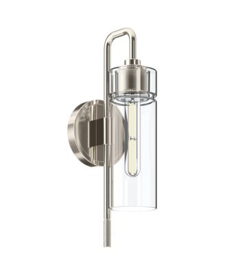 Niccol 16" 1-Light Wall Sconce With Clear Glass in Polished Nickel