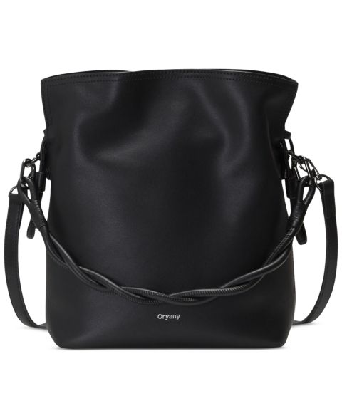 Женская сумка orYANY Madeleine Small Leather Bucket, цвет: Чёрный