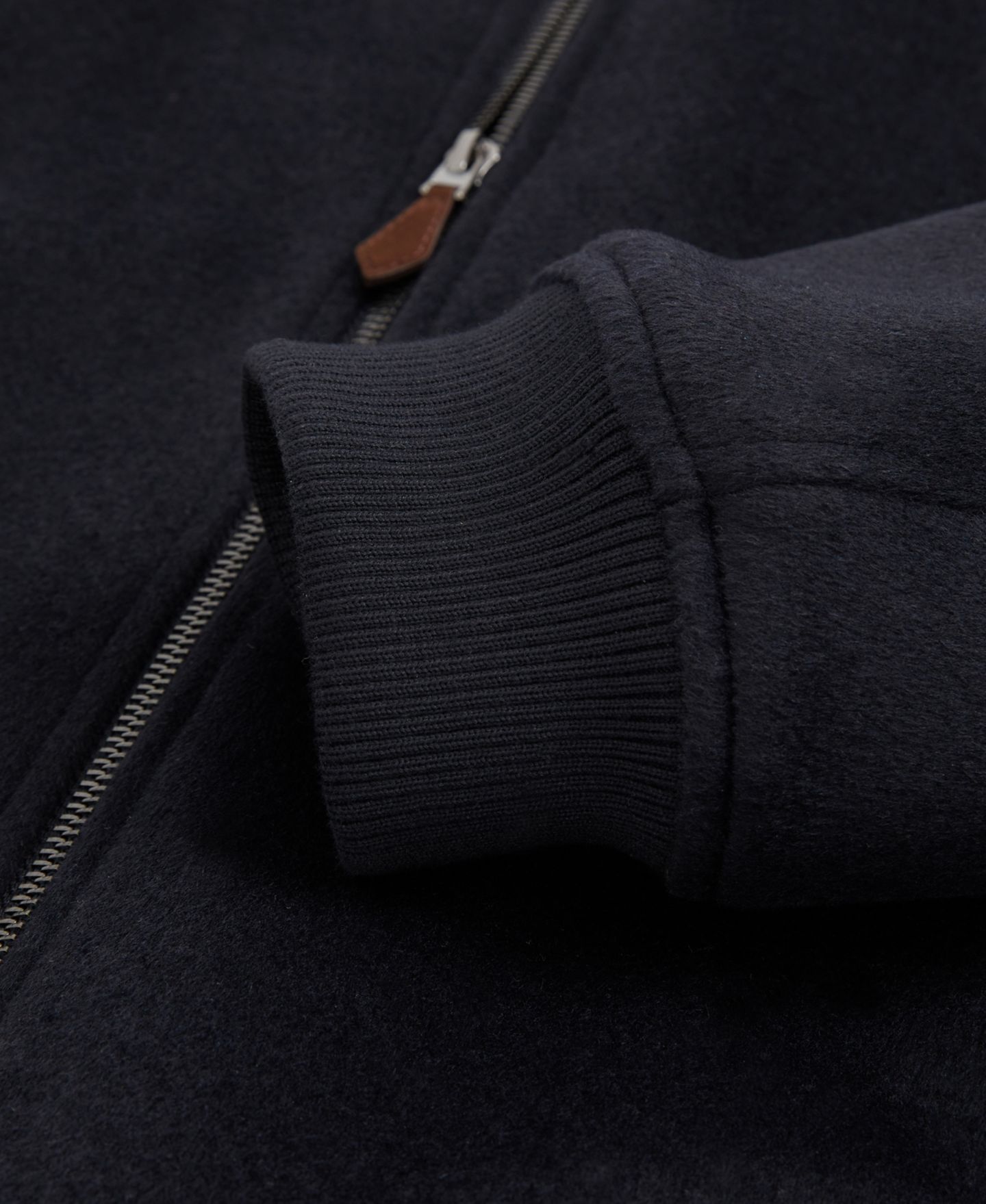 Мужская куртка REISS Harlan Long-Sleeve Wool-Blend Bomber, цвет: Тёмно-синий — фото 4