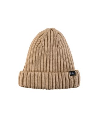 Satin-Lined Short Ribbed-Knit Beanie