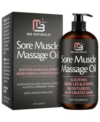 Arnica Massage Oil with Collagen, Stem Cells and Menthol Fast-Absorbing Body Massage Oil  8 Fluid Ounce