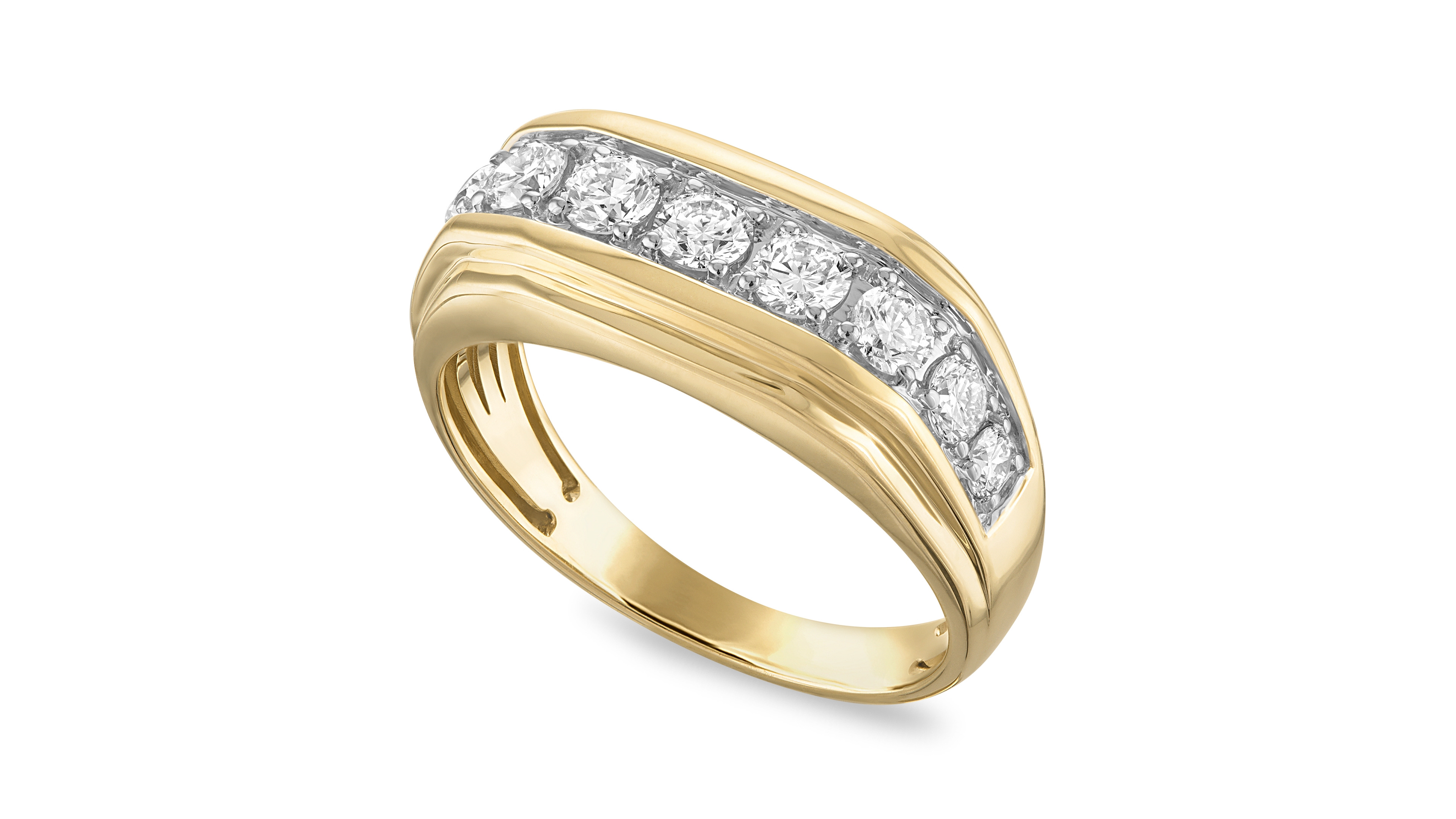 Macy's Men's Lab-Grown Diamond Ring (1 ct. t.w.) in 10k Gold or 10k White Gold